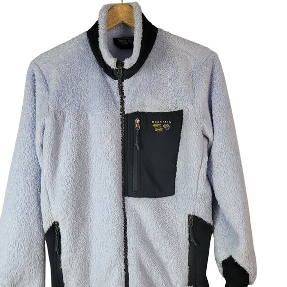 Mountain Hardwear Polartec Fleece Jacket Purple Medium Zip High Collar High Loft - Picture 3 of 11